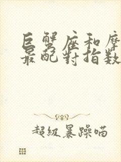 巨蟹座和摩羯座最配对指数是多少