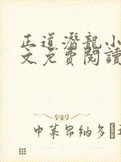 正道潜龙小说全文免费阅读完整版