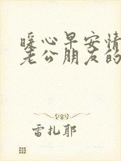 暖心早安情话给老公朋友的句子