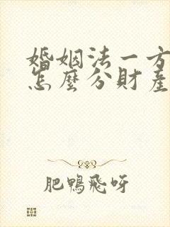 婚姻法一方出轨怎么分财产