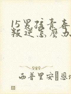 15男孩青春期叛逆怎么办