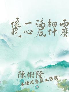 像一滴细雨洒落我心底什么歌