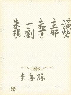 朱一未主演的电视剧有哪些