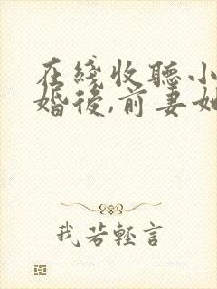 在线收听小说离婚后,前妻她悔不当初