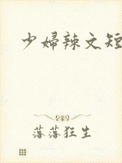少妇辣文短篇