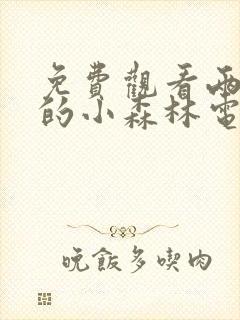 免费观看两个人的小森林电视剧