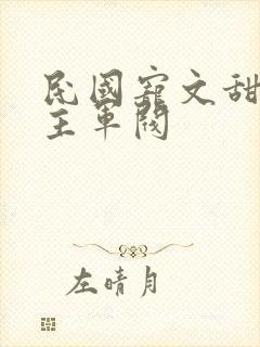 民国宠文甜文男主军阀