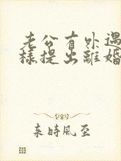 老公有外遇我怎样提出离婚