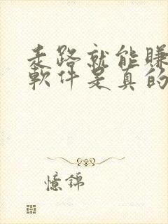 走路就能赚钱的软件是真的吗