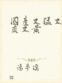 国产又猛又粗又爽又黄