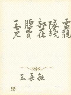 王牌部队电视剧免费在线观看