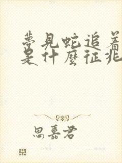 梦见蛇追着人咬是什么征兆