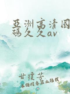 亚洲高清国产有码久久av