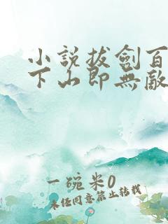 小说拔剑百年,下山即无敌免费阅读