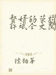 赘婿的荣耀小说许斌全文阅读免费