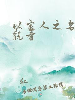 以家人之名高清观看