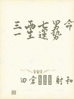 三两七男命详解一生运势