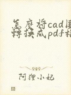 怎么将cad图转换成pdf格式