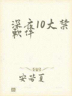 深夜10大禁止软件