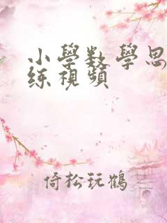 小学数学思维训练视频