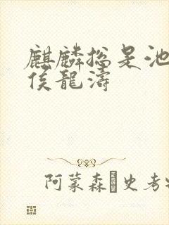 麒麟总是池中物侯龙涛