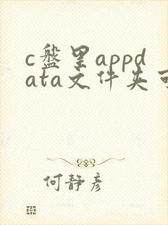 c盘里appdata文件夹可以删除吗