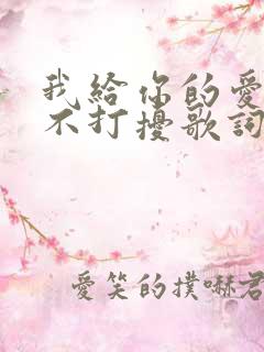 我给你的爱就是不打扰歌词完整版