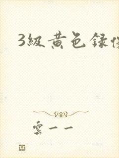 3级黄色录像