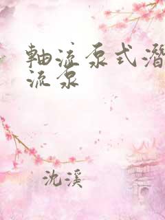 轴流泵式潜水轴流泵