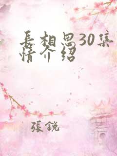 长相思30集剧情介绍