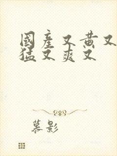 国产又黄又粗又猛又爽又