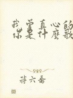 我曾真心的爱过你是什么歌的歌词