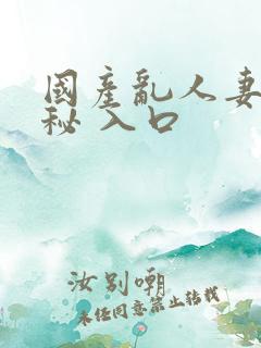 国产乱人妻精品秘 入口