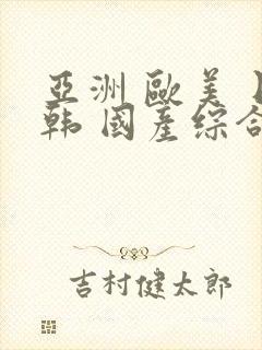 亚洲 欧美 日韩 国产综合