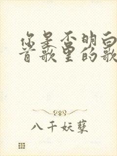 你是否明白是哪首歌里的歌词