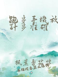 跑步手机放哪里计步准确