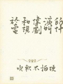 于和伟演的刘备电视剧叫什么名字