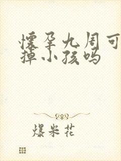 怀孕九周可以打掉小孩吗