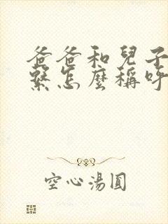 爸爸和儿子的关系怎么称呼