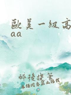 欧美一级高清aaa