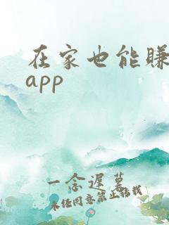 在家也能赚钱的app