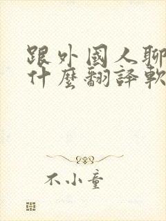 跟外国人聊天用什么翻译软件