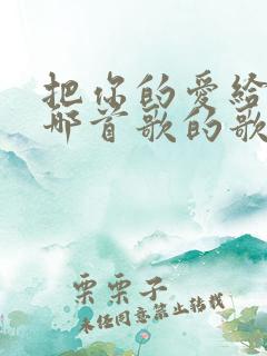 把你的爱给我是哪首歌的歌词