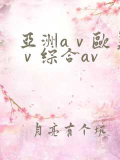 亚洲aⅴ欧美aⅴ综合av