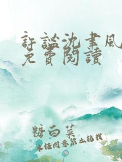 许谧沈聿风小说免费阅读