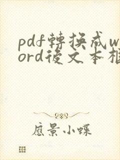 pdf转换成word后文本框怎么处理