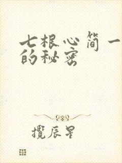 七根心简一万三的秘密