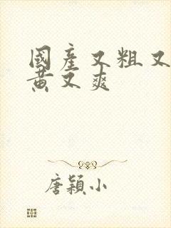 国产又粗又猛又黄又爽