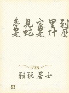 梦见家里到处都是蛇是什么预兆