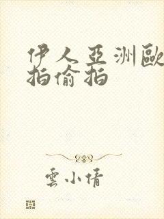 伊人亚洲欧美自拍偷拍